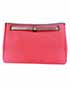 Herbag Clutch Canvas in Orange/Red, back view
